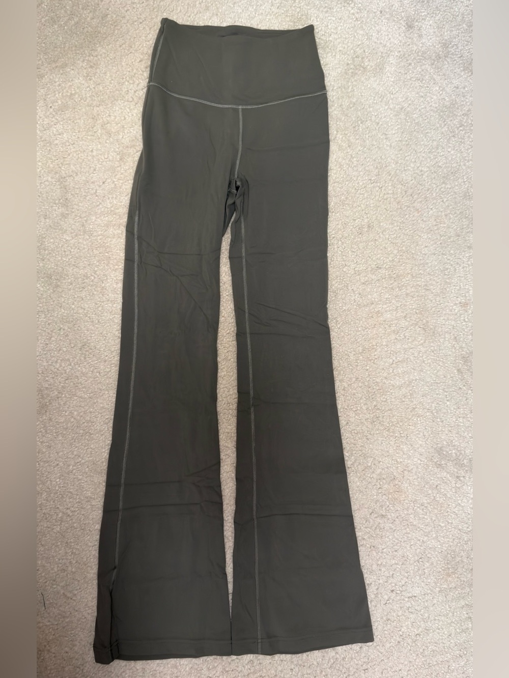 lululemon athletica groove nulu Olive Green High-Waist Flare Leggings
